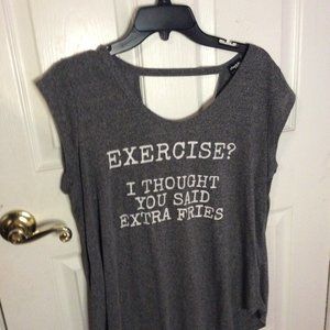 Exercise? Extra Fries exercise shirt